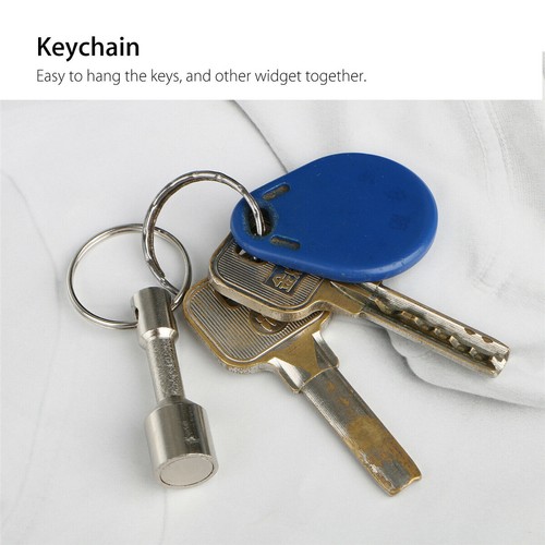 4PCS Antique Jewelry Neodymium Magnet Keychain Test Brass, Gold, Silver 25 lbs