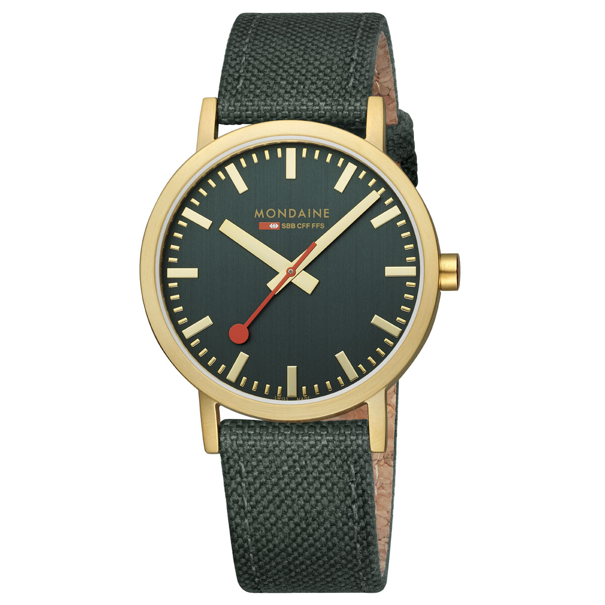 Pre-owned Mondaine Men's Watch Classic Wrist Watch 1 9/16in A660.30360.60sbs Textile