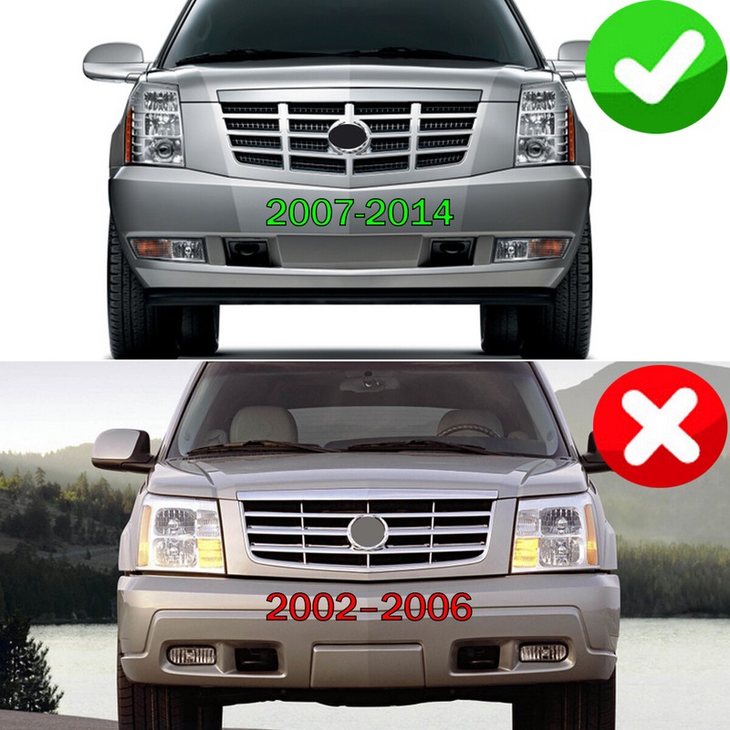 1Pair Front Clear Headlamp Headlight Lens Covers For Cadillac Escalade 2007-2014