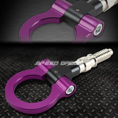 1.9 КОМПЛЕКТ БУКСИРОВОЧНЫХ КРЮКОВ ДЛЯ ЕВРОПЕЙСКОГО АВТОМОБИЛЯ/АВТОПРИЦЕПА С ЧПУ ИЗ АЛЮМИНИЕВОЙ ЗАГОТОВКИ ФИОЛЕТОВОГО ЦВЕТА СПЕРЕДИ/СЗАДИ