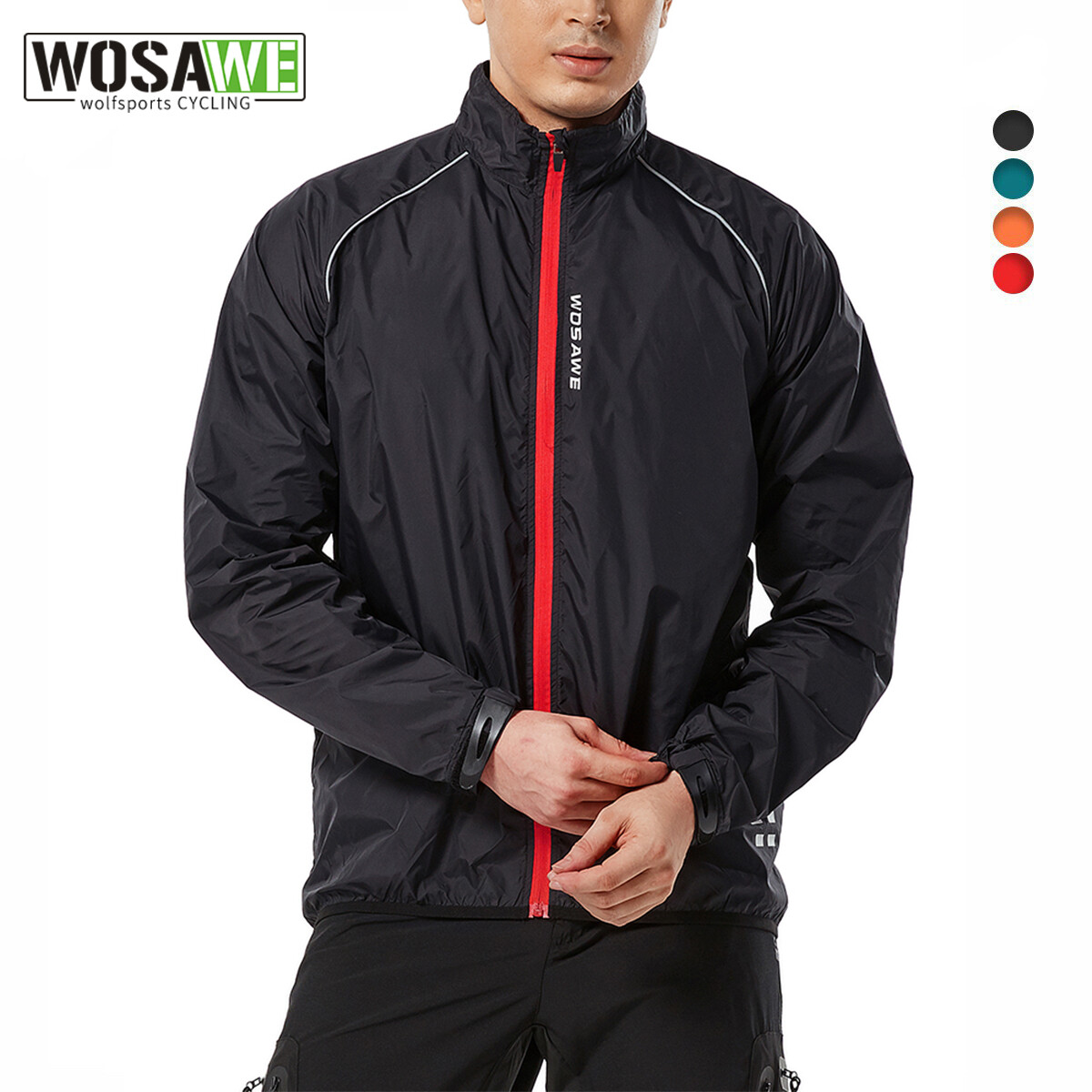 WOSAWE Ultralight Waterproof Men's Cycling Jacket Bike Windbreaker Riding Tops