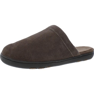 

Tempur-Pedic Mens Lonny Brown Suede Scuff Slippers Shoes 15 Extra Wide BHFO 1000, Charcoal/grey