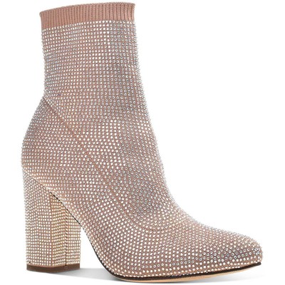 

Женские ботильоны Wild Pair Baybe Tan без шнурков, размер 7, средний (B,M) BHFO 1845, Nude bling