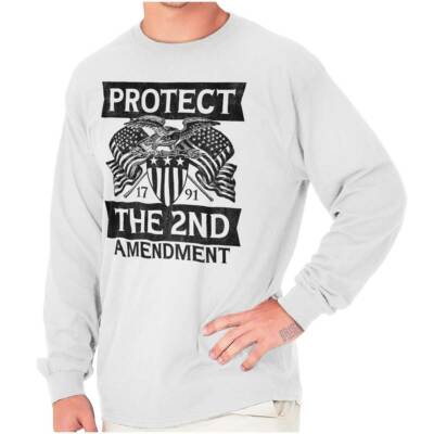Protect 2nd Amendment 1791 Patriotic Pro Gun Long Sleeve Tshirt for Men or Women