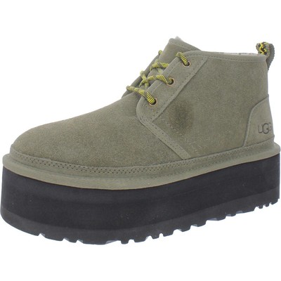 

Ugg Womens Neumal Heritage Platform Замшевые ботильоны на платформе со шнуровкой BHFO 5707, Зеленый, Neumal Heritage Platform