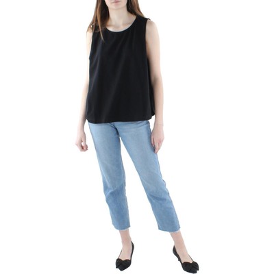 Eileen Fisher Womens Black Silk Camisole Sheer Top Shell S BHFO 3086