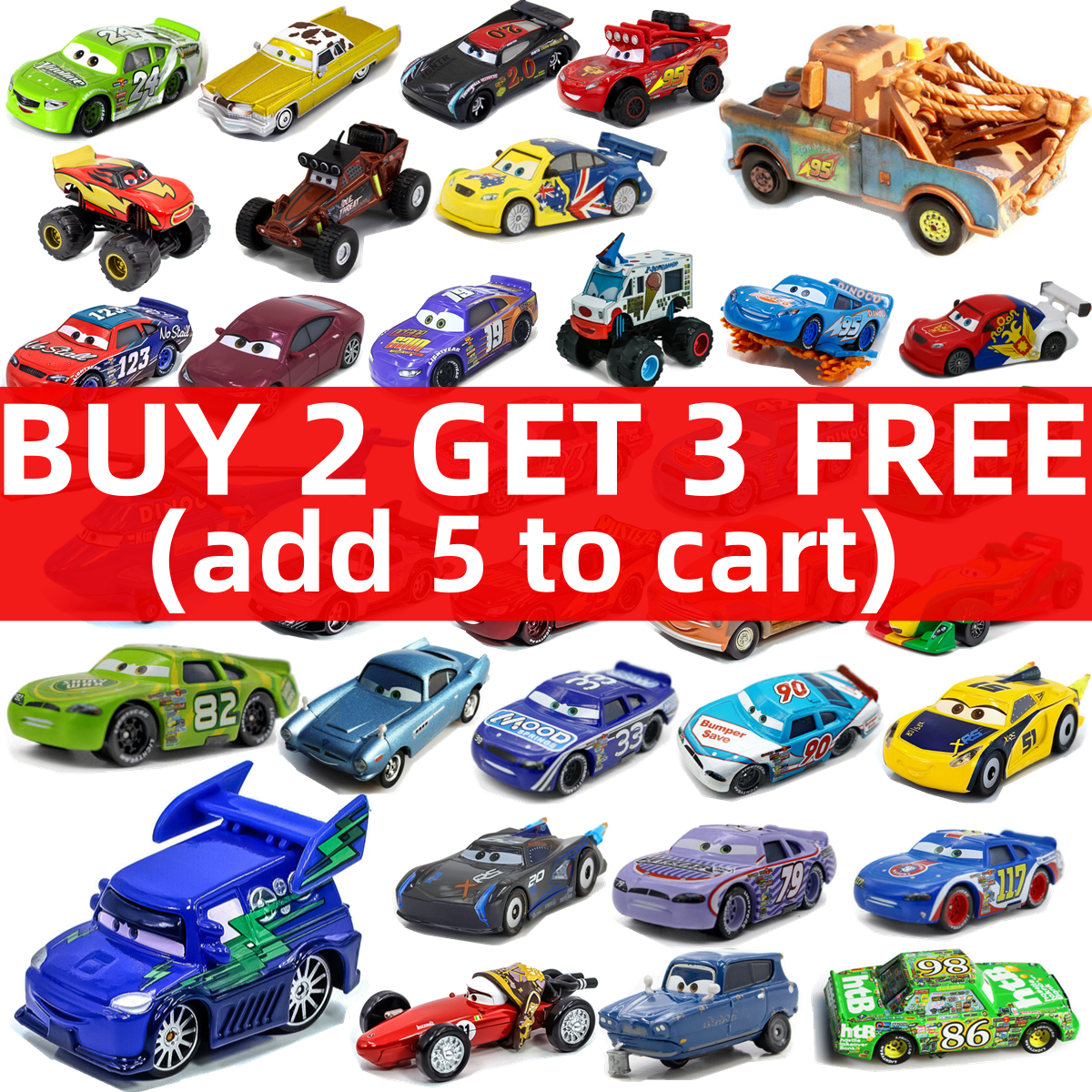 S Lightning Mcqueen Mater 1:55 Diecast Metal Model Car Toy Gift