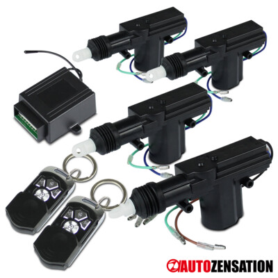 2/4 Door Central Keyless Power Control Lock Unlock 4 Door W/ Remote Kit
