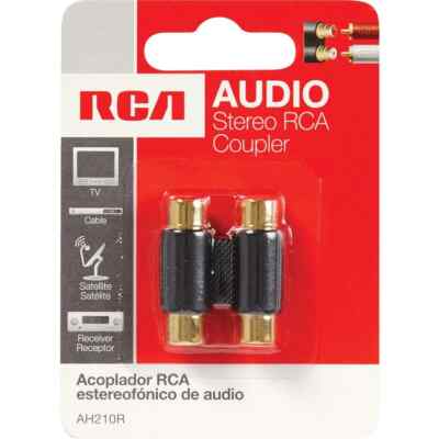 RCA Gold Plated Corrosion Resistant In-Line Connector AH210R RCA
