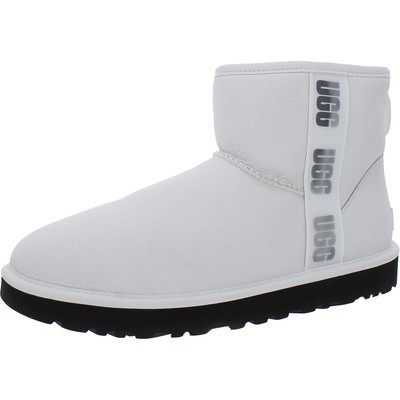 Женские белые кожаные зимние ботинки Ugg, размер 12, средний (B, M), BHFO 3995