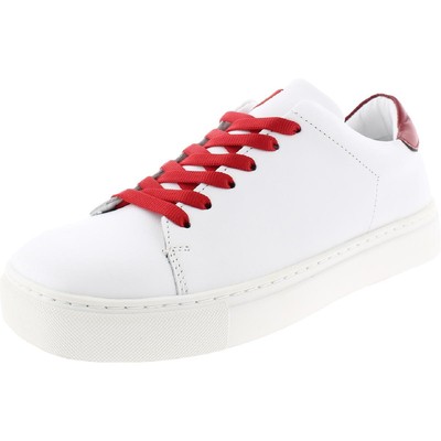 Joshua Sanders Womens Squared Toe - Белая кожа Red Touch White BHFO 6424