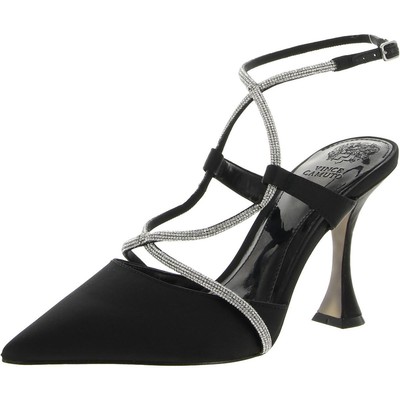 

Женские атласные туфли-лодочки Vince Camuto Kadrya черные 10, средние (B,M) BHFO 1187, Black satin, Kadrya