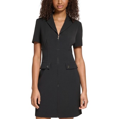 Женское платье-футляр из черного крепа Karl Lagerfeld Paris 12 BHFO 9840