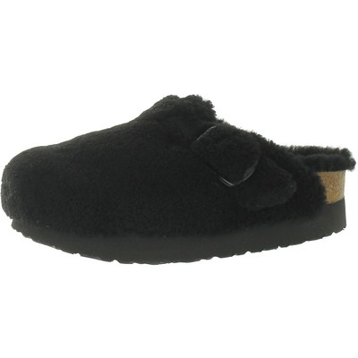

Женские черные кожаные сабо Birkenstock Boston на плоской подошве 39, узкие (AA,N) BHFO 4189, Teddy black, Boston