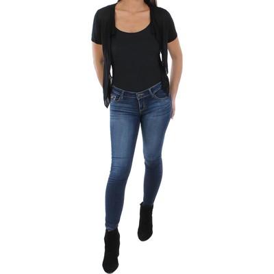 

Женский черный вязаный укороченный свитер с открытыми плечами Nic + Zoe  BHFO 1690