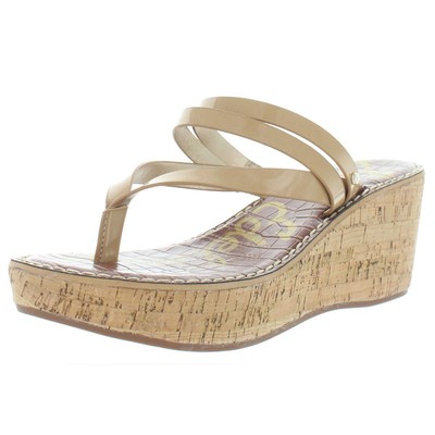 

Женские лакированные шлепанцы на танкетке Sam Edelman Rasha BHFO 8847, Almond patent, Rasha