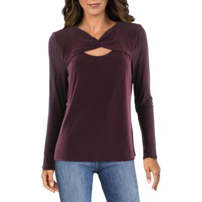 Женская фиолетовая сетчатая блузка с узлом Calvin Klein M BHFO 5555