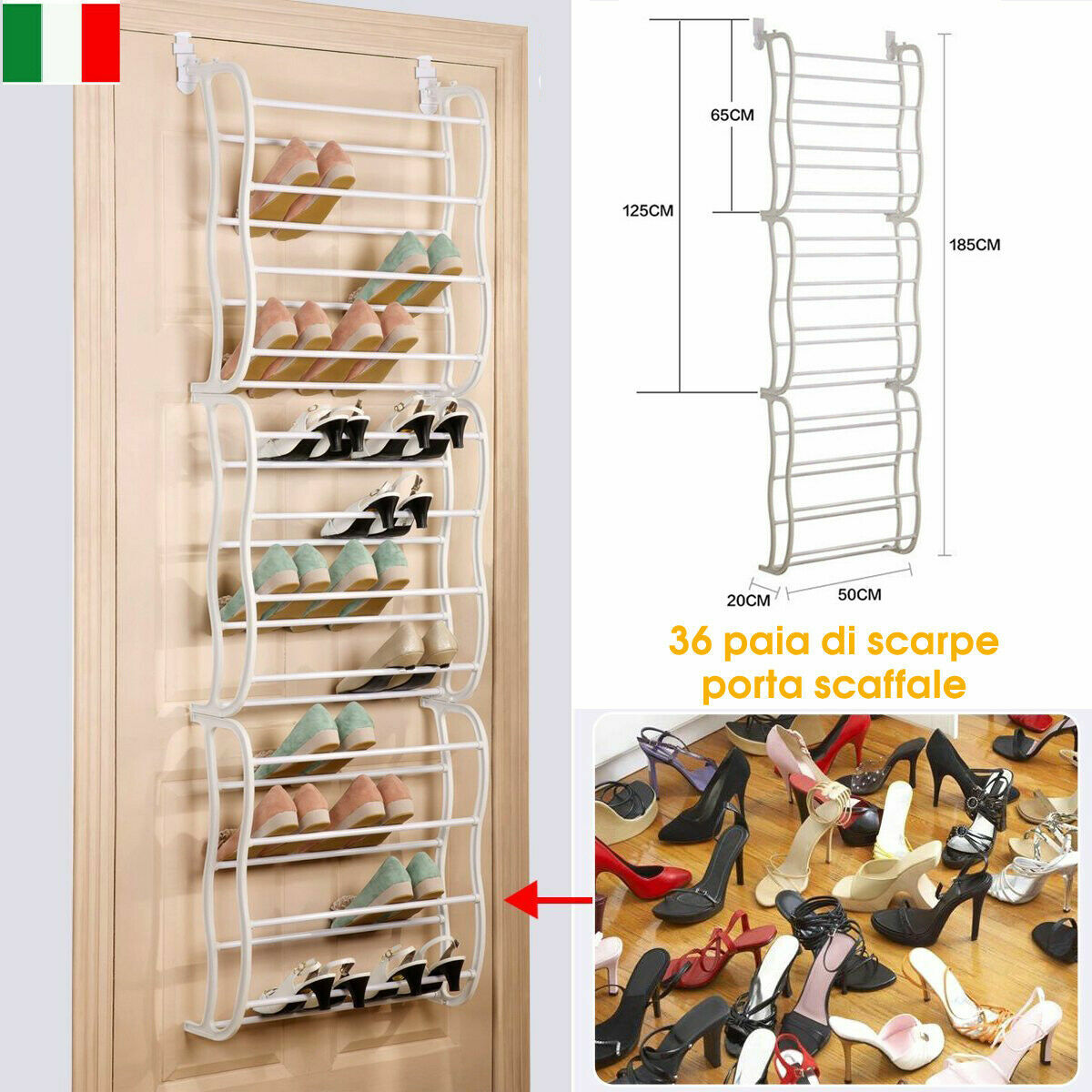 Scarpiera Salvaspazio Scaffale Organizer Ripostiglio Porta Scarpe Stanza cir