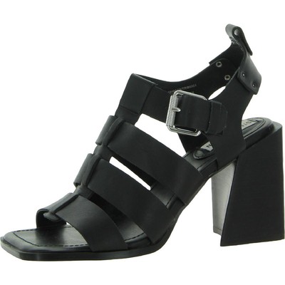 Steve Madden Womens Tribeca Black Strappy Sandals Shoes 8 Medium (B,M) BHFO 5102