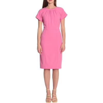 

Женское повседневное миди-платье Maggy London до колена с короткими рукавами BHFO 8525, Rose