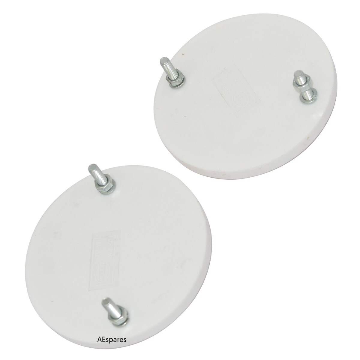 Hella Round Reflex Reflector White Pair 90mm Caravan For Jeeps Tractor  