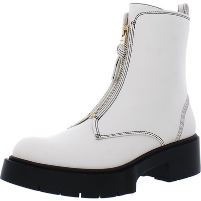 

Женские кожаные ботильоны Coach Liza цвета слоновой кости на массивной молнии 9.5 BHFO 7062, Chalk