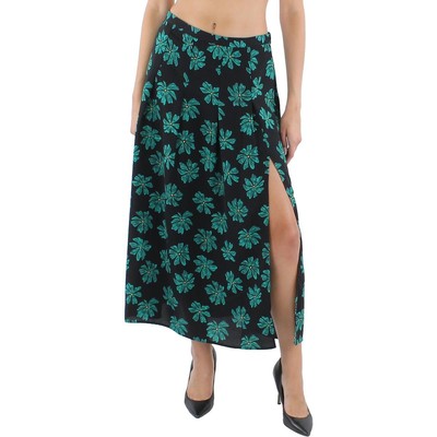 

Женская черная длинная летняя макси-юбка Bar III со складками  BHFO 5005, Зеленый