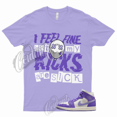SICK T Shirt to Match 1 Mid WMNS Action Grape Sky J Light Purple Sail Lavender