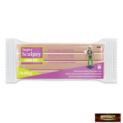 M02382 MOREZMORE 1 lb Living Doll BEIGE Polymer Clay Super Sculpey