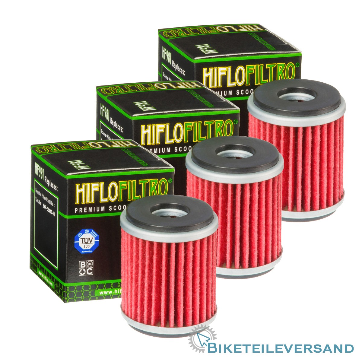 3X HIFLO Premium Ölfilter HF981