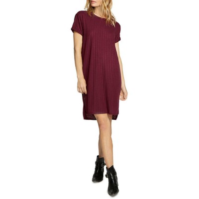 

Женское повседневное платье-футболка Chaser в рубчик до колен BHFO 7304, Merlot