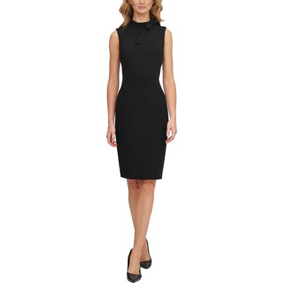 Женское черное платье-футляр длиной до колена с бантом Calvin Klein Petites 0P BHFO 4580