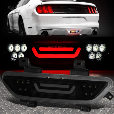 [3D СВЕТОДИОДНАЯ ПАНЕЛЬ] ДЛЯ 15-18 FORD MUSTANG ТРЕТИЙ ЗАДНИЙ СТОП-СИГНАЛ ГРУЗОВОЙ ФОНАРЬ ТОНИРОВАННЫЙ