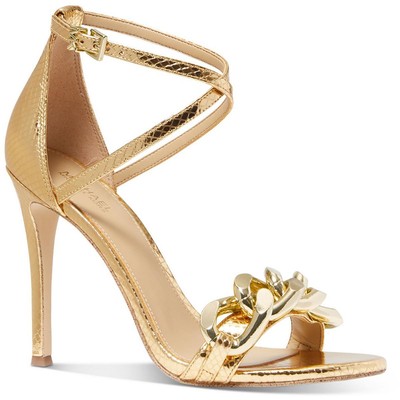 

Женские сандалии MICHAEL Michael Kors Scarlett с ремешком на щиколотке 9,5, средний (B,M) 3196, Золотой, Scarlett Sandal