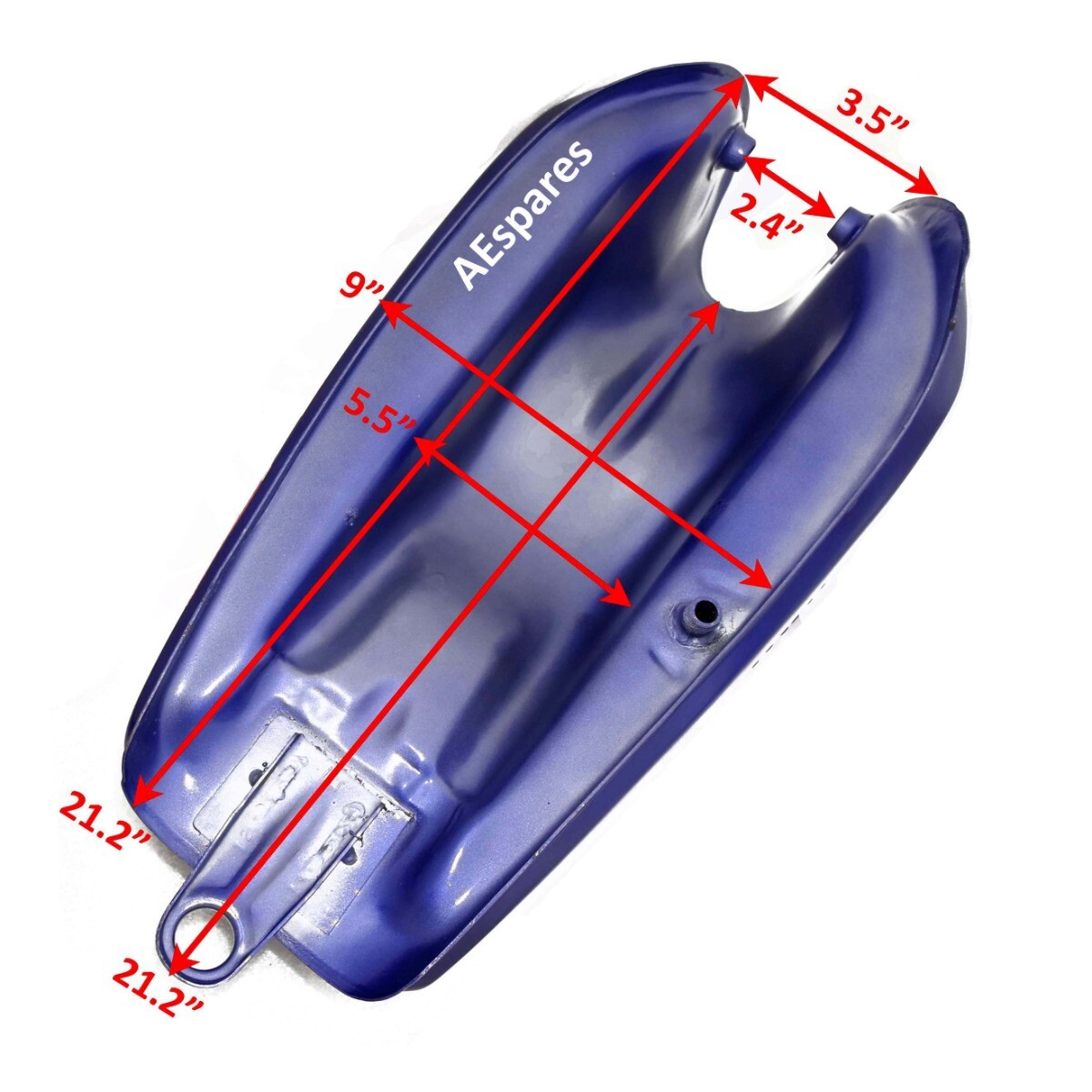 For Yamaha RX100 RX125 Blue Petrol Fuel Tank With Lid Cap,Tap 