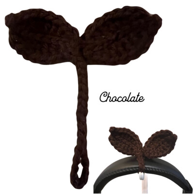 Crochet Sprout Leaf | Headphone Accessory | Bookmark | Cable Tie | Autumn Colors