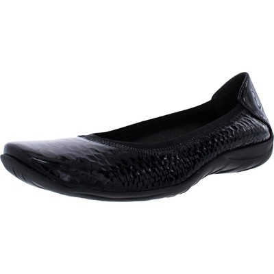 

Женские туфли на плоской подошве Alias Black для ходьбы, 8,5, узкие (AA,N) BHFO 6443, Black snake print patent, Alias