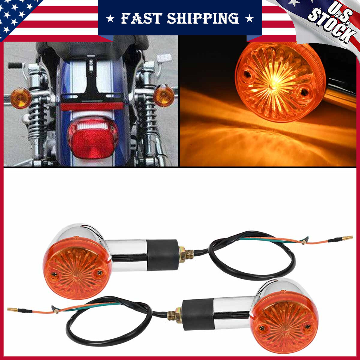 For Kawasaki Vulcan VN 1500 1600 1700 2000 800 900 Classic Turn Signal Lights CL
