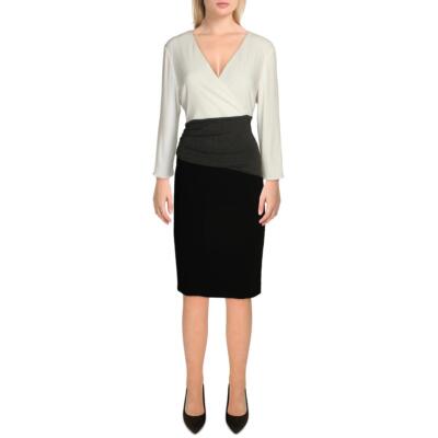 

Женское платье для работы в стиле черно-слоновой кости Lauren Ralph Lauren  BHFO 9549, Black heather gray