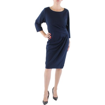 Женское темно-синее платье-футляр Calvin Klein для рабочей одежды длиной до колен Plus 18W BHFO 0361