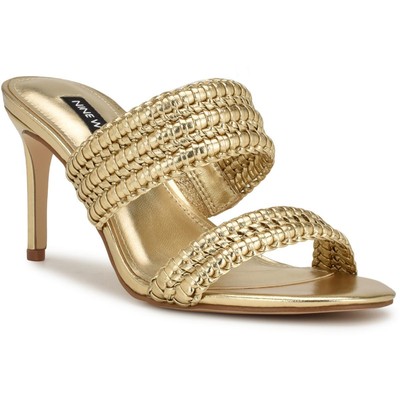 Женские туфли Nine West из искусственной кожи золотого цвета на каблуке 9,5 см (B, M) BHFO 6450