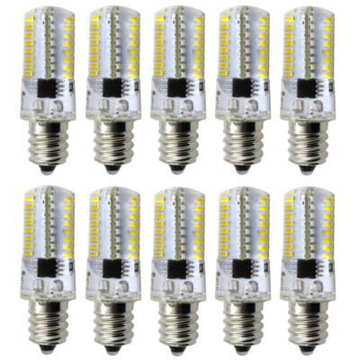 10pcs E12 Candelabra C7 64-3014 LED Bulb Light Lamp Lights Bulbs Warm White 110V