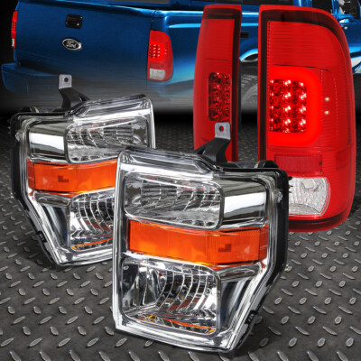 [СВЕТОДИОДНАЯ ПАНЕЛЬ] ДЛЯ FORD SUPER DUTY 2008-2010 ГОДОВ ВЫПУСКА, КРАСНЫЙ ЗАДНИЙ ФОНАРЬ + ЖЕЛТАЯ СИГНАЛЬНАЯ ФАРА