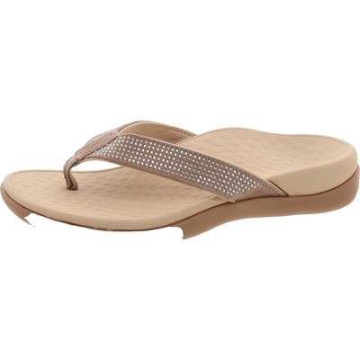 Vionic Womens Tide RS Taupe Suede Slide Sandals Shoes 5 Medium (B,M) BHFO 9141