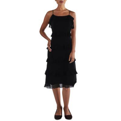 Женское многослойное коктейльное платье миди с оборками Lucy Paris BHFO 9108