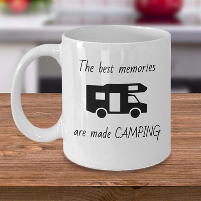 The Best Memories Are Made Camping Rv Caravan Gag Present Coffee Mug Campers Cup