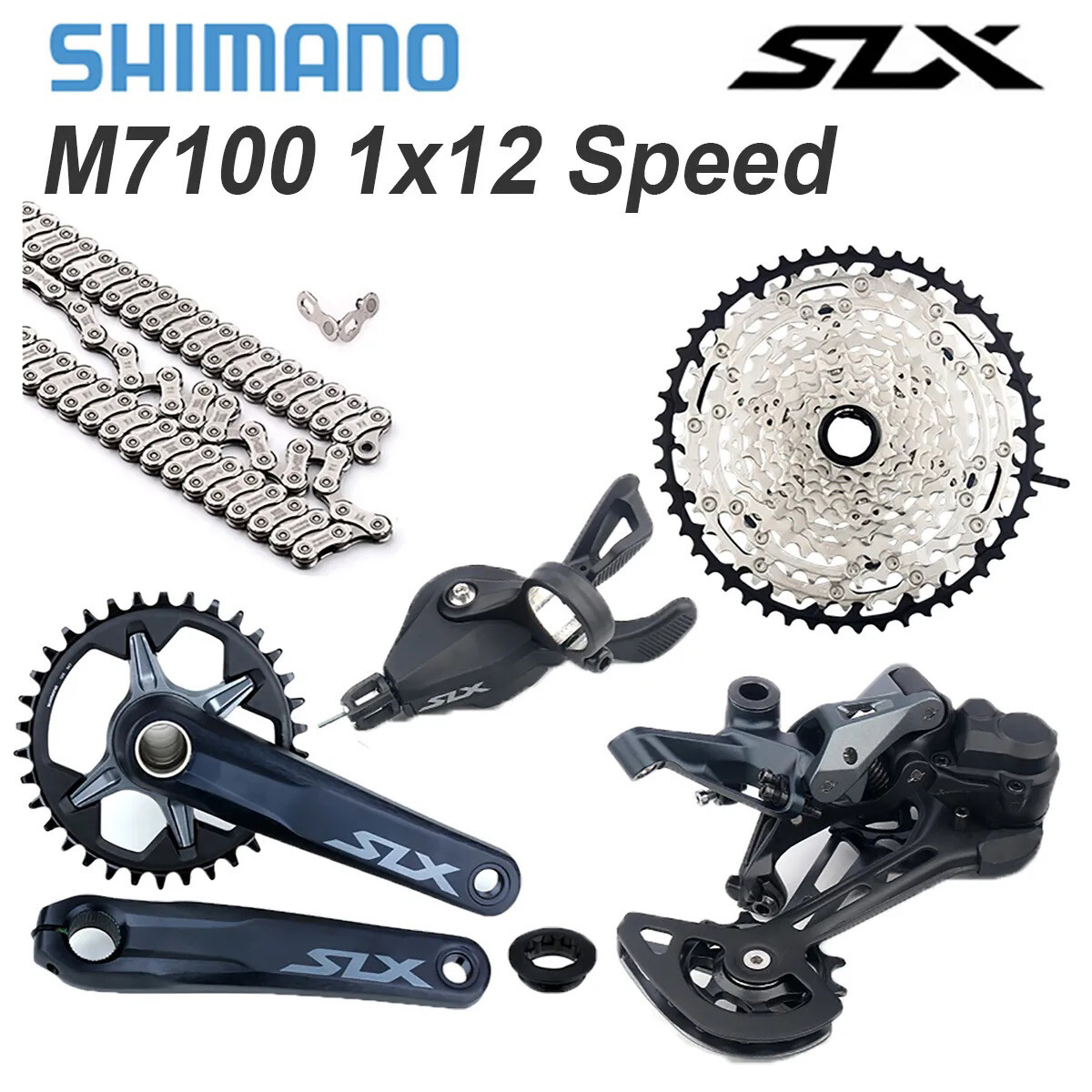 Shimano SLX M7100 1x12 12-speed MTB Drivetrain Groupset M7100 Chain