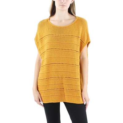 Lafayette 148 New York Женский желтый пуловер-свитер с металлическим принтом, топ XL, BHFO 2475