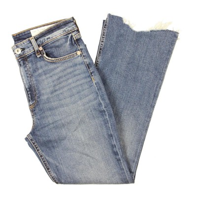 

Женские синие джинсовые джинсы Rag - Bone с высокой посадкой до щиколотки  BHFO 0202, Copper hill