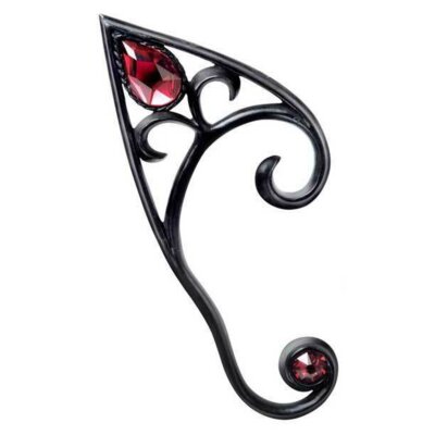 Alchemy Gothic Elvyn Pewter Black Elf Ear Wrap - Right Ear   Local Stock   Go...